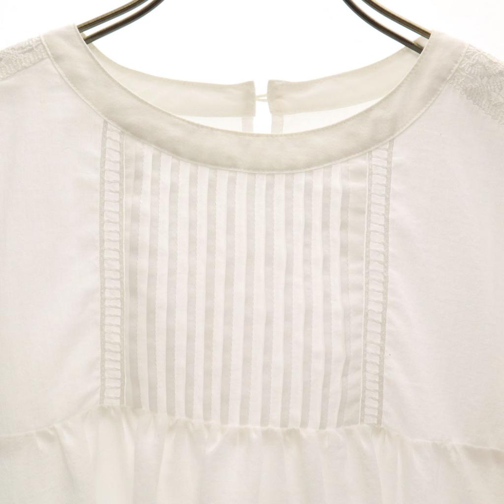 ВЕЩИ URBAN RESEARCH Блузка с коротким рукавом БЕСПЛАТНЫЙ белый пуловер Женщины Б/У