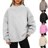 Women's Sweatshirt Long-sleeved Turtleneck Pullover Sweatshirt Casual Sweatshirt Plus Fleece Top