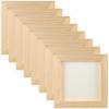 8-5pcs Unfinished Picture Frame Wood DIY Painting Frame Clay Wooden Blank Frames