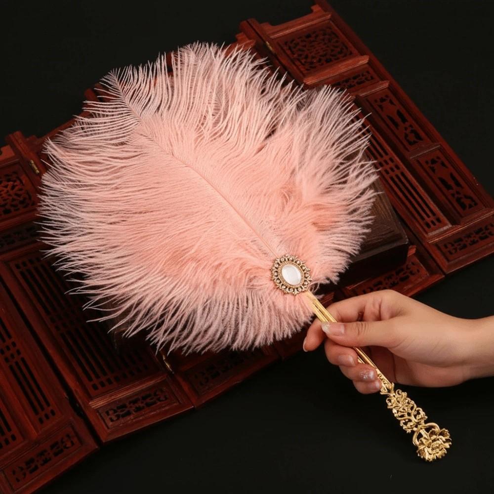 Поделки из перьев Веер из перьев Косплей Реквизит Ципао Декоративный веер для показа мод Танец с веером Ручной веер Реквизит для танца Ципао