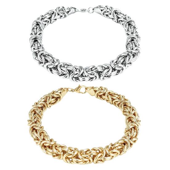 Браслет-цепочка унисекс византийский с застежкой-карабином, металлический полированный, толстый, легкий, хип-хоп, наручные украшения, шопинг, работа, вечеринка, свидание