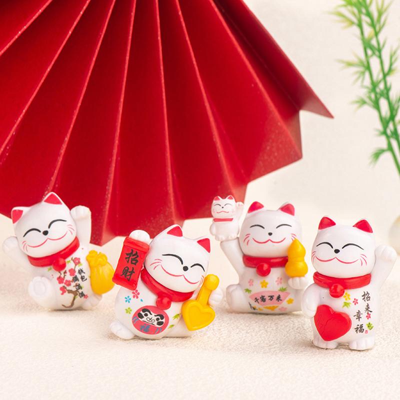 Мини Lucky Cat Украшение для дома Kawaii Lucky Cat Maneki Neko Украшения Креативная игрушка для скульптуры Статуя Декор