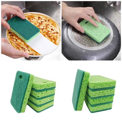 Упаковка 5/10 кухонных губок для мытья посуды, средство для удаления пятен для уборки кухни, двусторонние, с высокой впитываемостью и простые в использовании