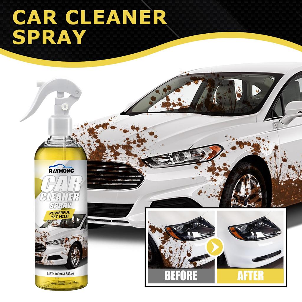 RAYHONG Car Cleaning Spray 100ml Removes Grease, Dust, and Stains Gently Cleans Car Paint Multi-purpose Maintenance
