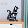 Storage Display Stand Handmade Show Eco-friendly Fashion Cartoon Kitten Healing Stone Wooden Shelf Decoration Household Supplies