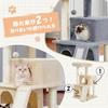 PAWZ Road Мини-когтеточка-домик для кошек 48x45x86см Низкий 2-уровневый Серый Конопляная Когтеточка
