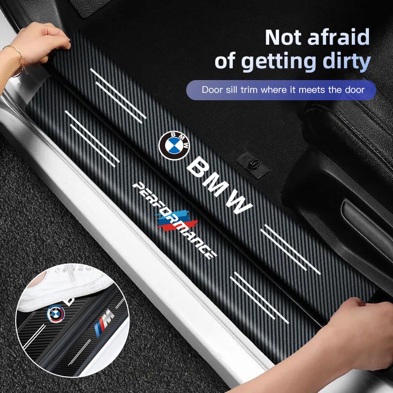 JYPK6 Carbon Fiber Car Bumper Door Guard Protection Stickers For BMW G80 G06 G07 G42 G14 G15 G16 F82 F20 F21 M4 M5 M8 F95 F9 F83 M2 M3
