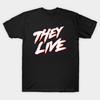 Мужская черная футболка с принтом They Live Печать на трансферной бумаге без вырезания Хлопковая футболка