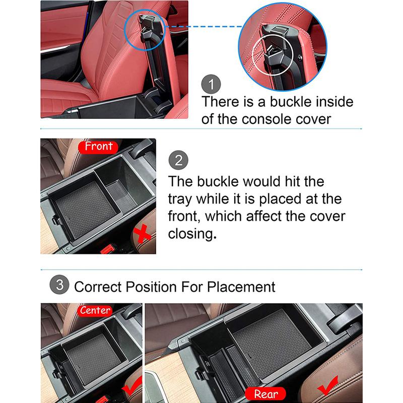 Для BMW 3 серии G20 G21 4 серии G22 Центральный подлокотник Ящик для хранения Центральная консоль Флокированный органайзер Аксессуары