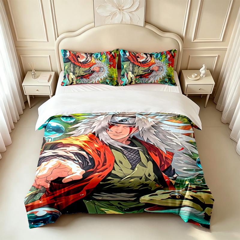 N-Narutos (23) 3pc Set Soft and Comfortable an Ideal Gift for Family and Friends Includes One Duvet Cover and Two Pillowcas