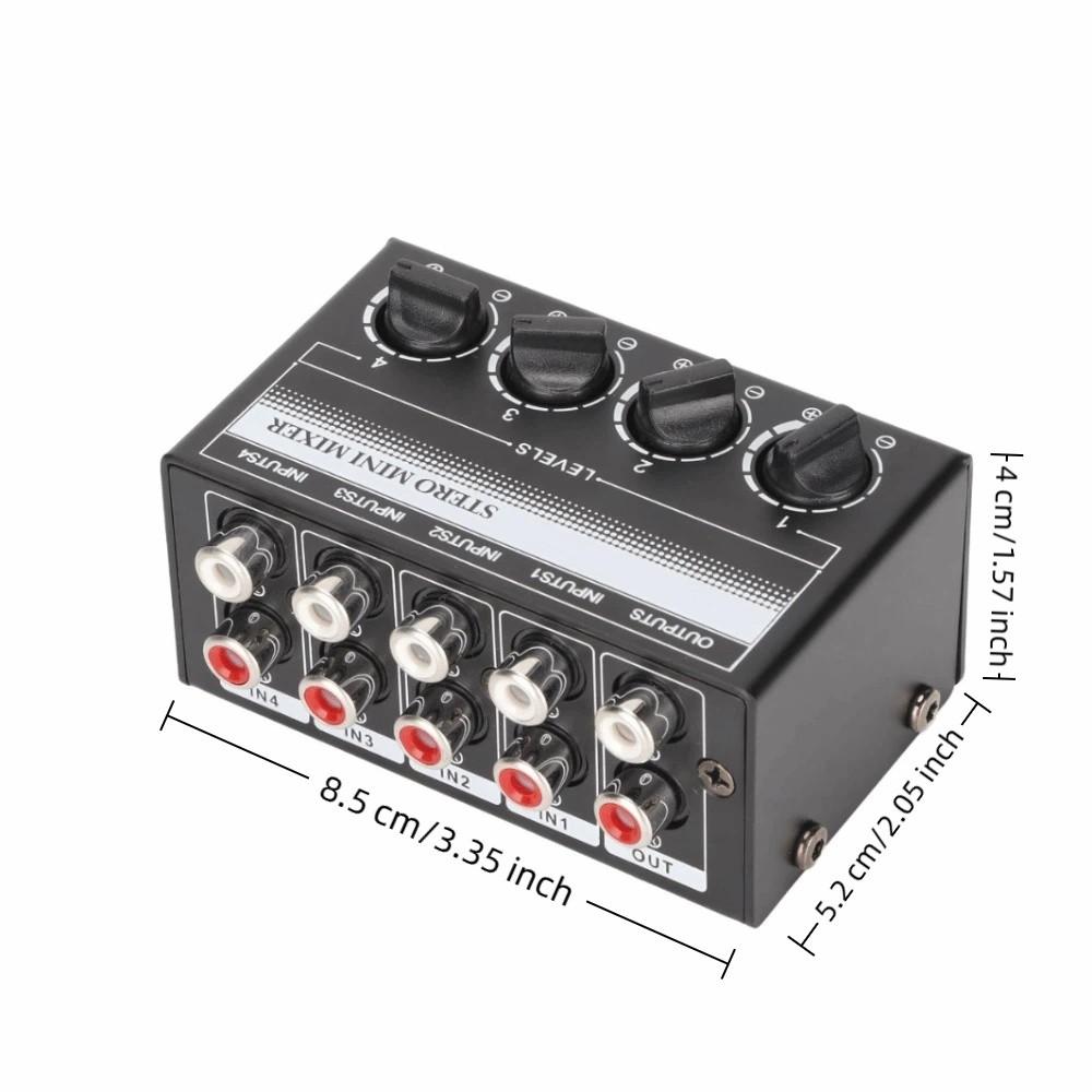 Support 4 in 1 Out CX400 4 Channel Passive Mixer Separate Volume Knobs Stereo Splitte  Stage