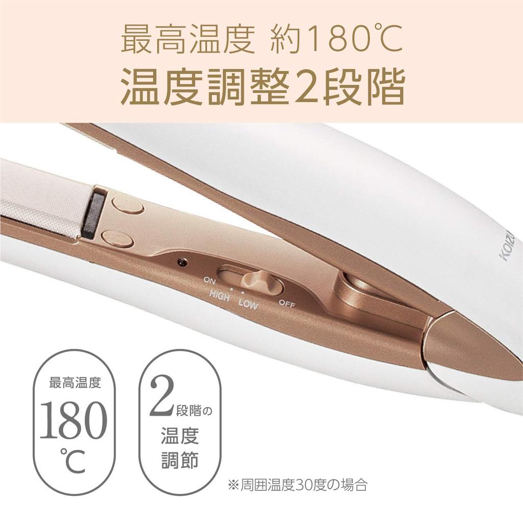 Koizumi Утюжок для волос прямой салонный Sense 300 шелковистый влажный мобильный доступный за рубежом белый KHS-8410/W