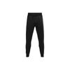 Solid Color Logo Print Warm Joggers Men Bottoms Black 1374297-001