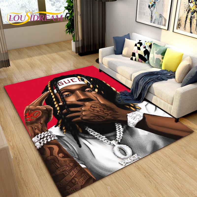 Ковер Legend Star Hip Hop Art Rapper Большой, Ковер для Гостиной Спальни Дивана Прихожей Декор, Детский Нескользящий Напольный Коврик