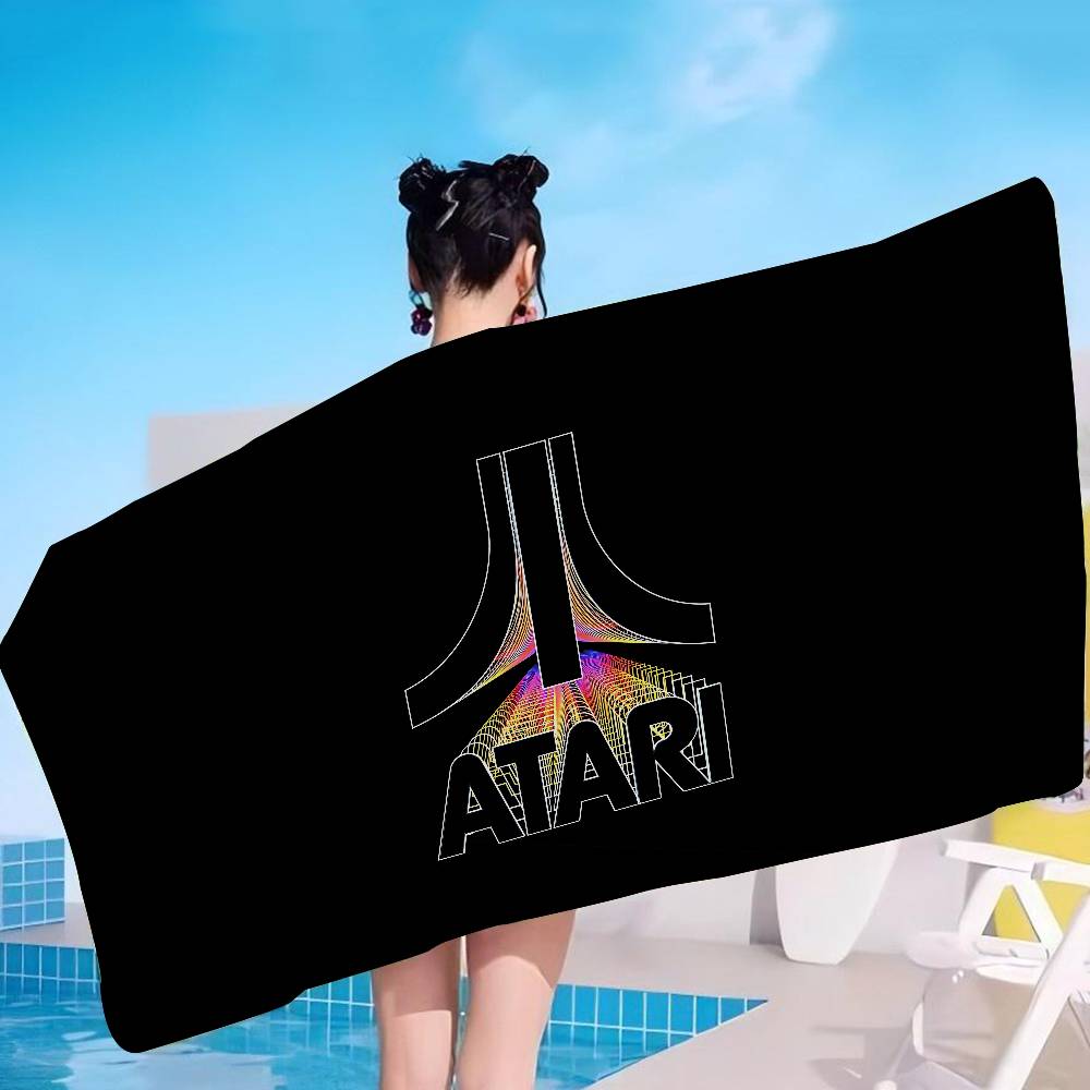 A-AtariS Игровой Логотип Микрофибра Пляжное Полотенце Впитывающее Быстросохнущее Мягкое Йога Плавание Курорт Альпинизм Полотенце