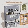 Multi-Purpose Oxford Fabric Hanging Storage Organizer-Bedside Shelf Wall/Door Mount Hanging Bag Space-Saving Gray Beige Options
