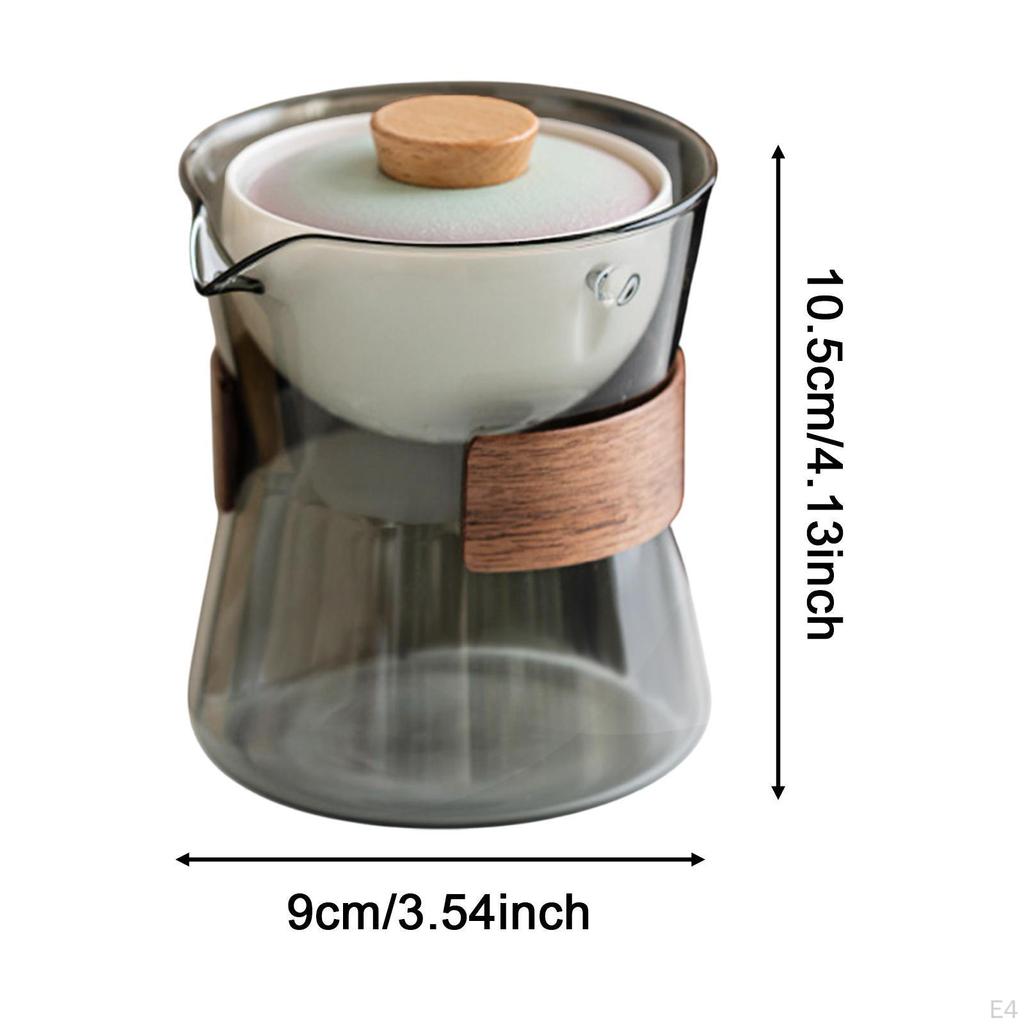 Стеклянный чайник Цветущий и рассыпной лист столовая посуда съемный портативный чайник Гун-фу
