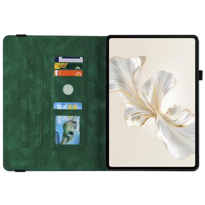 Для Honor Pad 9 Чехол Кожаный Флип с Отделениями для Карт Чехол для Планшета с Рисунком Бабочки и Цветка