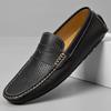 Большой размер 47 Модные мужские кожаные повседневные туфли Мягкие Легкие Дышащие Слипоны Мужские Туфли для Вождения Удобные Лоферы Мокасины
