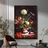 Abstract Europe Vintage Canvas Paintings Still Life Flowers In Sneaker Shoes Prints and Posters Wall Art Pictures for Home Decor