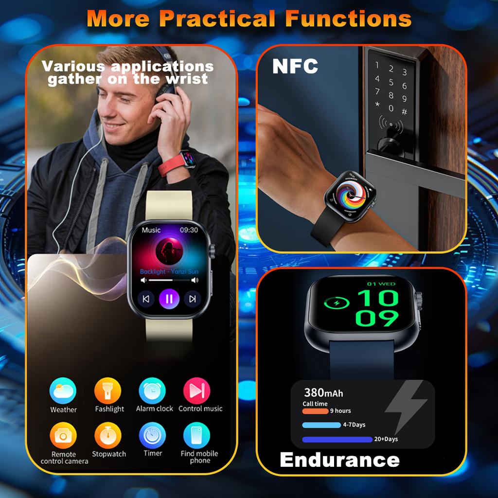 SACOSDING Женские умные часы с экраном Amoled для мужчин, для активного отдыха, Bluetooth, для звонков, ЭКГ, для мониторинга здоровья, для спорта, фитнес-трекера, умные часы