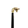 Nautical Solid Brass Horse Head Handle Cane with Black Wooden Staff Lightweight Portable Solid Walking Stick Cane