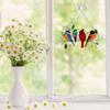 4 Birds Pattern Multicolor Acrylic Panel Bird Stained Glass For Window Hanging