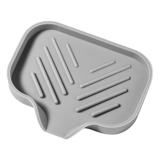 Мыльница, силиконовый поддон для раковины со сливным носиком, многоразовая, легко моющаяся, щетка для мытья столешницы, полка для хранения мыла, кухонный органайзер