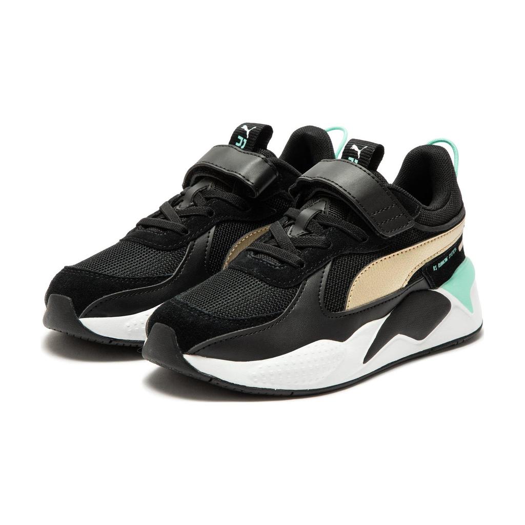Puma Rs-X Металлик Удобные Классические Простые Универсальные Повседневные Американский Ретро Модный Тренд Кампус Низкие Детские Повседневные Кроссовки 391985-02