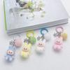 Милый Модный Брелок Лабубу с Флокированием Мультяшный Кавайный Брелок-Подвеска Изысканные Аксессуары для Украшения Рюкзака Подарки
