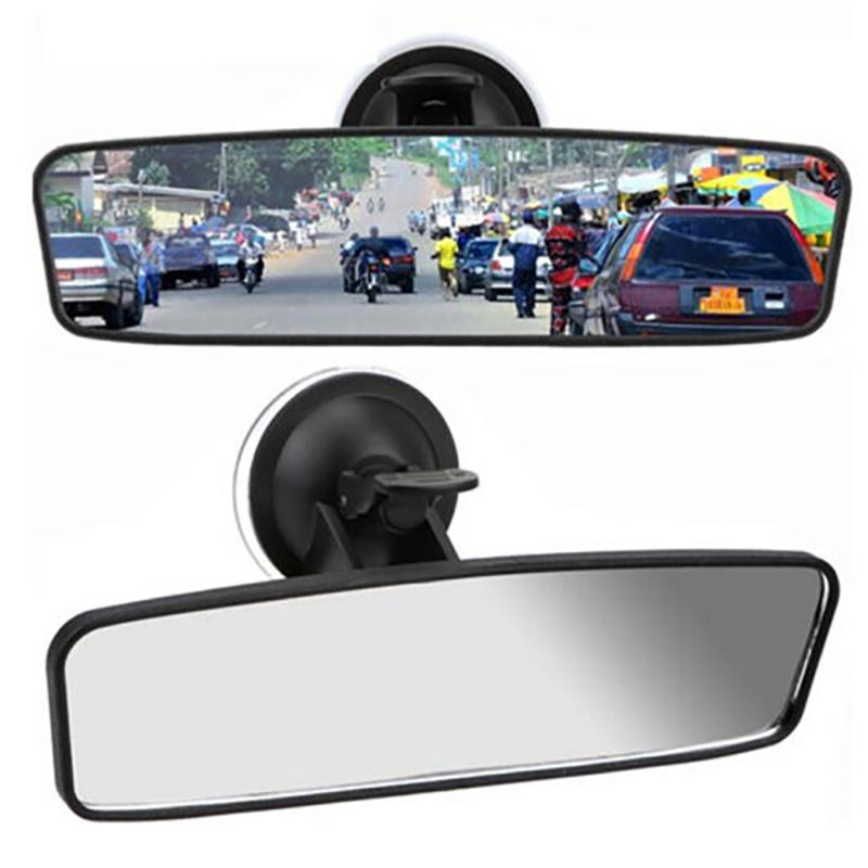 Rear View Mirror Glass Suction Cup Learner Driver Stick On Interior Wide Car