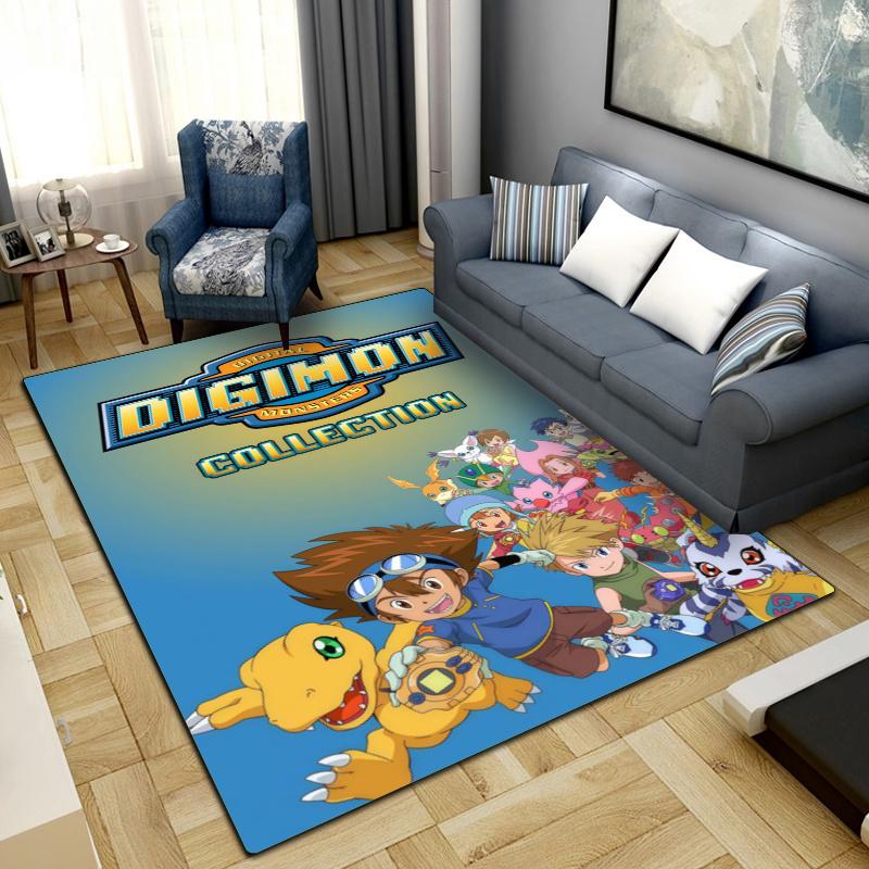 Ковер Digimon для гостиной, спальни, дома, украшение дивана, детский игровой нескользящий коврик для пола