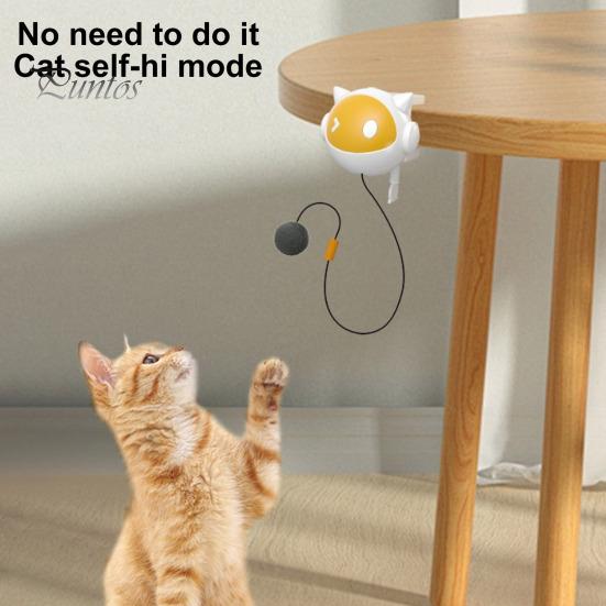 Подвесной пушистый кошачий мячик, электронный самостоятельный игровой мячик для домашних животных, автоматический подъемный меховой мячик, интерактивная игрушка-дразнилка для домашних кошек