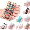5Sheets Gradient Colors Gel Nail Polish Strips Glittering Gel Full Nail Wraps  DIY NAil Art Making