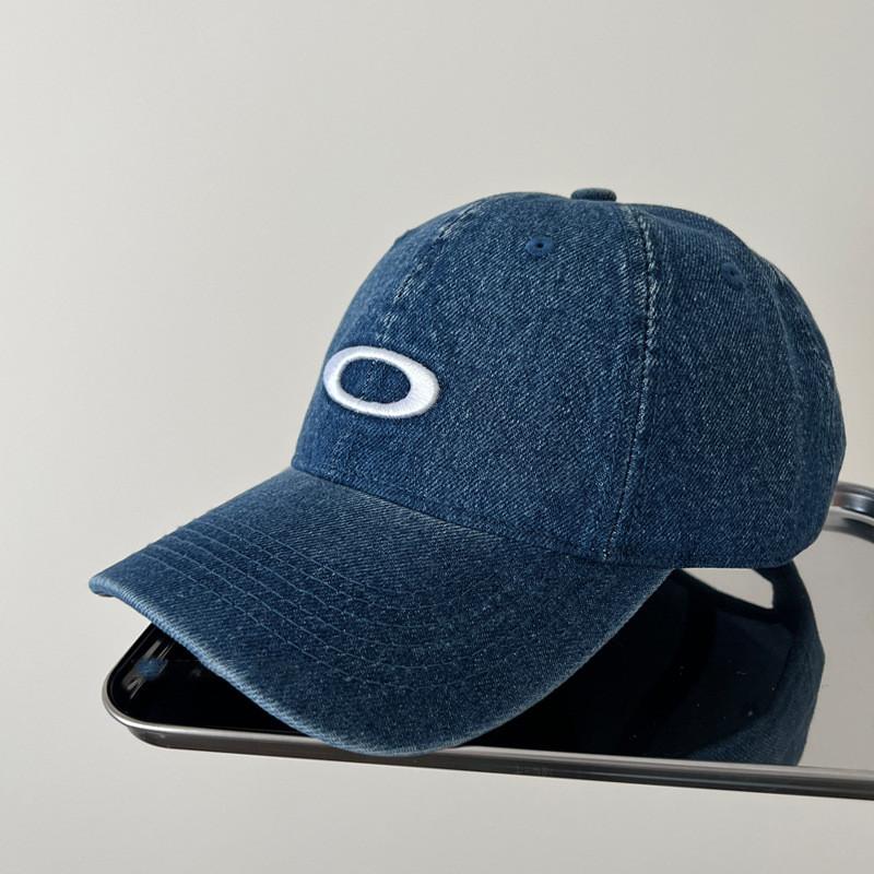 Ретро бейсболка из выстиранного денима с вышивкой и широким козырьком для повседневной носки