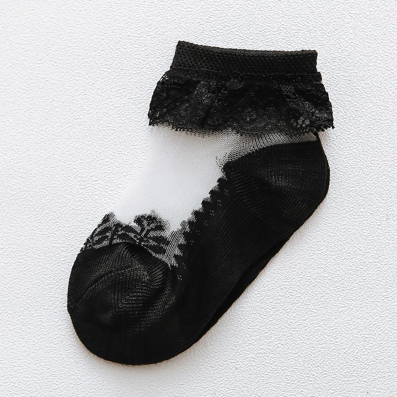 0 To 6 Yrs Cotton Eyelet Flower Socks Toddler Baby Child Girls Ruffle Lace Ankle Cotton Dress Socks Princess Summer