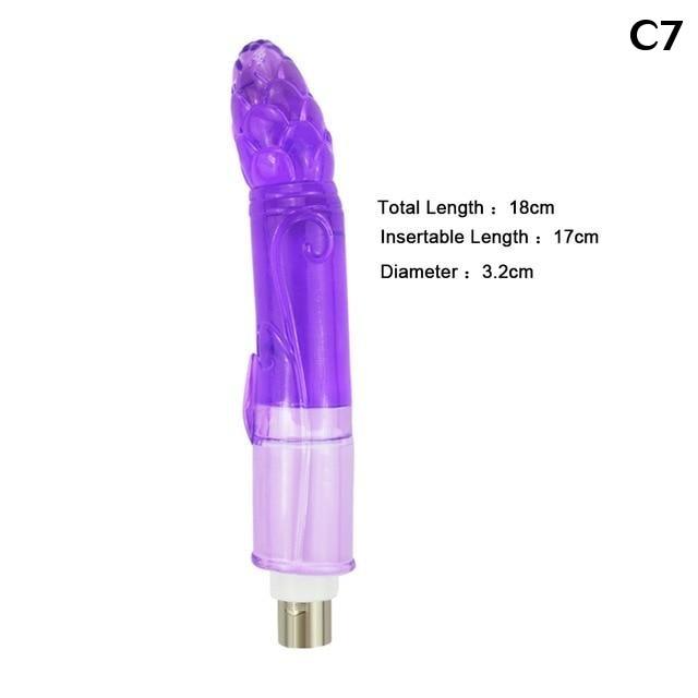 28 Types Pink Purple Dildos A2 / F2 Sex Machine Attachments