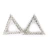 Les Trésors De Lily [M8813] - Серебряные серьги «Треугольники», белые - 11x11 мм (родиевое покрытие)