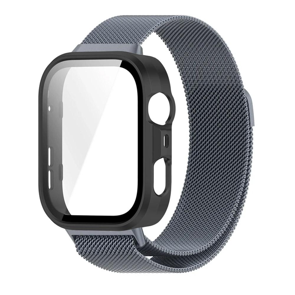 Чехол для ПК + Металлический миланский ремешок для Huawei Watch Fit 3/4/4 Pro Защитный бампер для экрана Удобный ремешок для Huawei Watch Fit 4 Pro