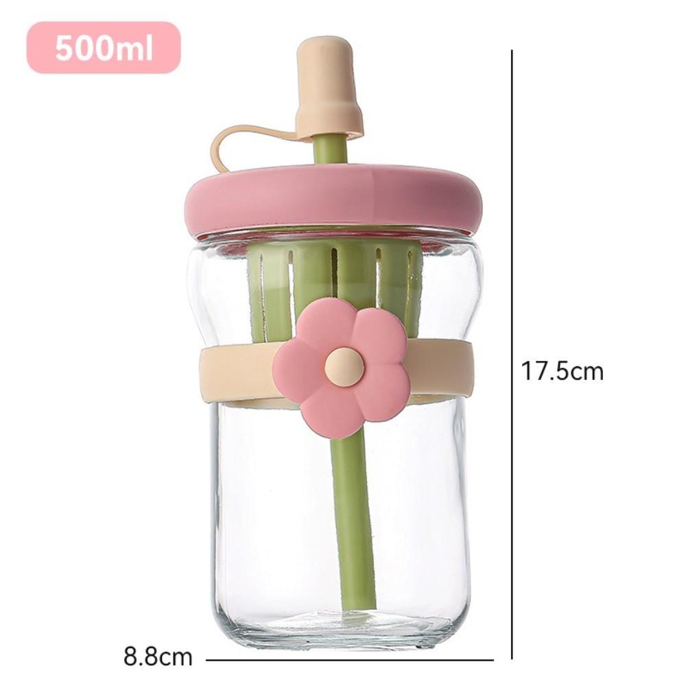 Reusable Straw Cup Large Capacity Drinking Bottle Portable Cold Brew Tumbler for Boys and Girls