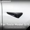 LUCKEASY For Tesla Model3 ModelY 2018- Exterior Modified Car Side Fender Camera Carbon Fiber Protective Cover Protection