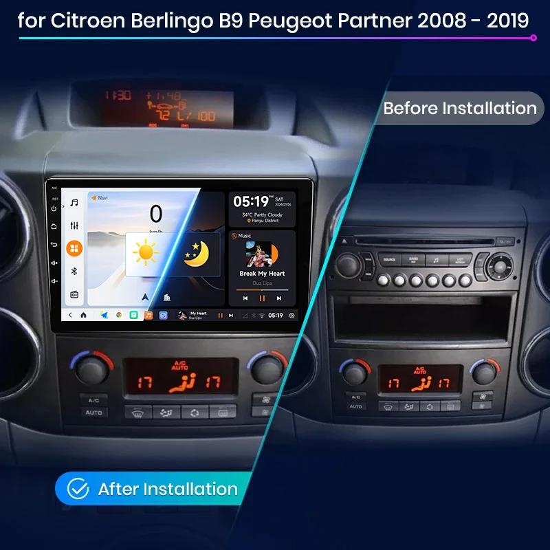 JIUYIN для Citroen Berlingo B9 Peugeot Partner 2008-2019 Автомобильное радио Мультимедиа Навигация 2din Android Автомагнитола CarPlay Stereo