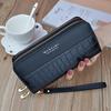 Double Zipper Women Fashion Handbags Artificial Leather Phone Bags for Ladies Casual Coin Purse Wallet