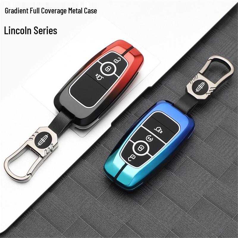 Совместимый металлический чехол для ключа для моделей Lincoln: Corsair, Aviator, Navigator, MKX, Continental, MKZ, MKC