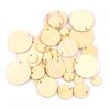 50Pcs Round Wooden Circles Natural Discs Blank Signs Crafts Party Hang Tag Cards