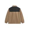 Li Ning Sports Lifestyle Series Color Block Loose Fleece Warm Knitted Lamb Fleece Jacket Unisex Jacket Light-Chestnut-Brown AFDT841-4