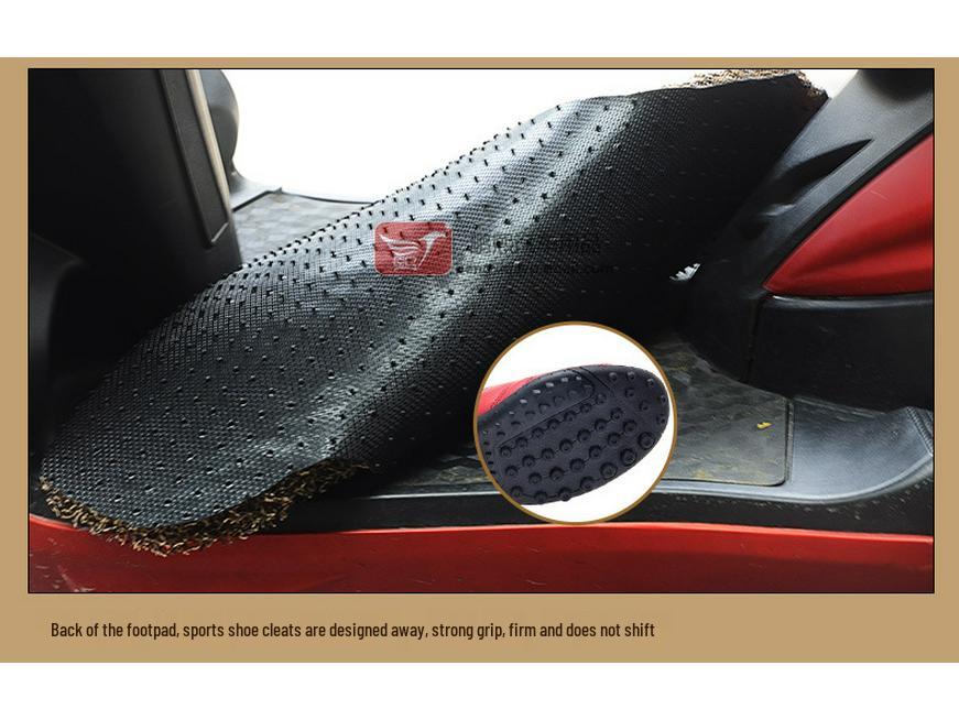 Silk Ring Non-Slip Waterproof Foot Pad for Qianjiang Baoyue QJ110T-8 Motorcycle
