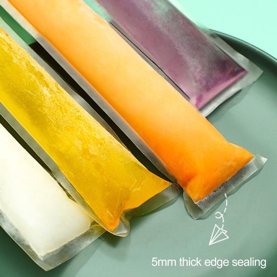 20/40/50/100Pcs Popsicle Bag with Funnel Tight Seal Food Grade Low Temperature Resistant DIY Thick Ice Cream Candy