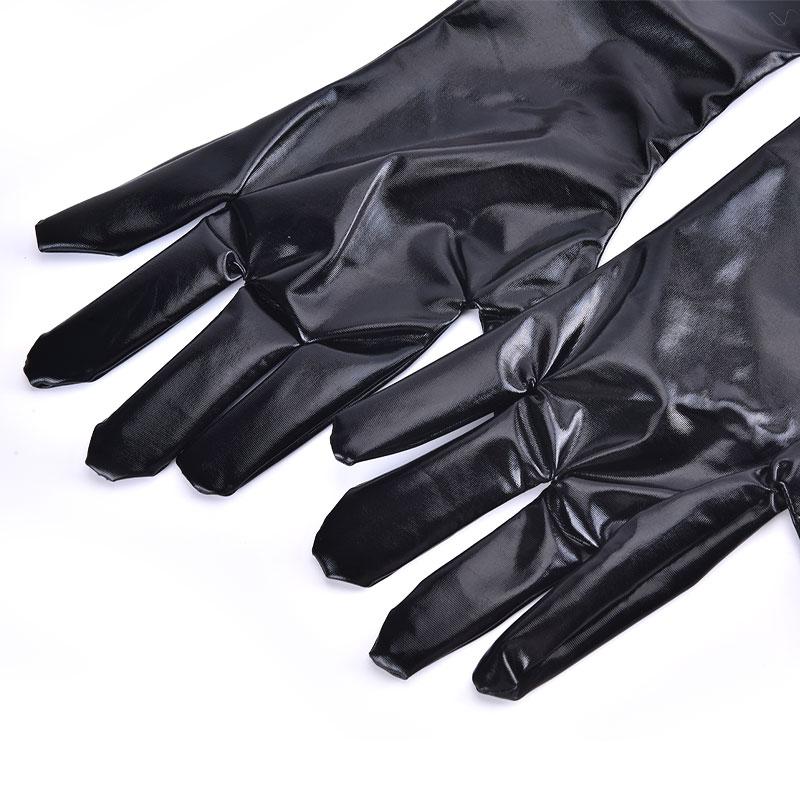 Эластичные кожаные узкие длинные перчатки в стиле панк-рок, хип-хоп, джаз, дискотека, танцевальные перчатки
