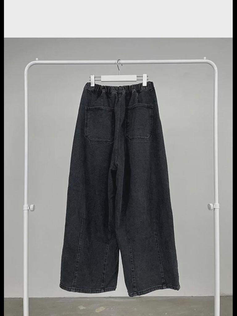 Мужские джинсы BJ Retro Washed Wide-Leg: Весна/Лето Свободные повседневные брюки в корейском стиле